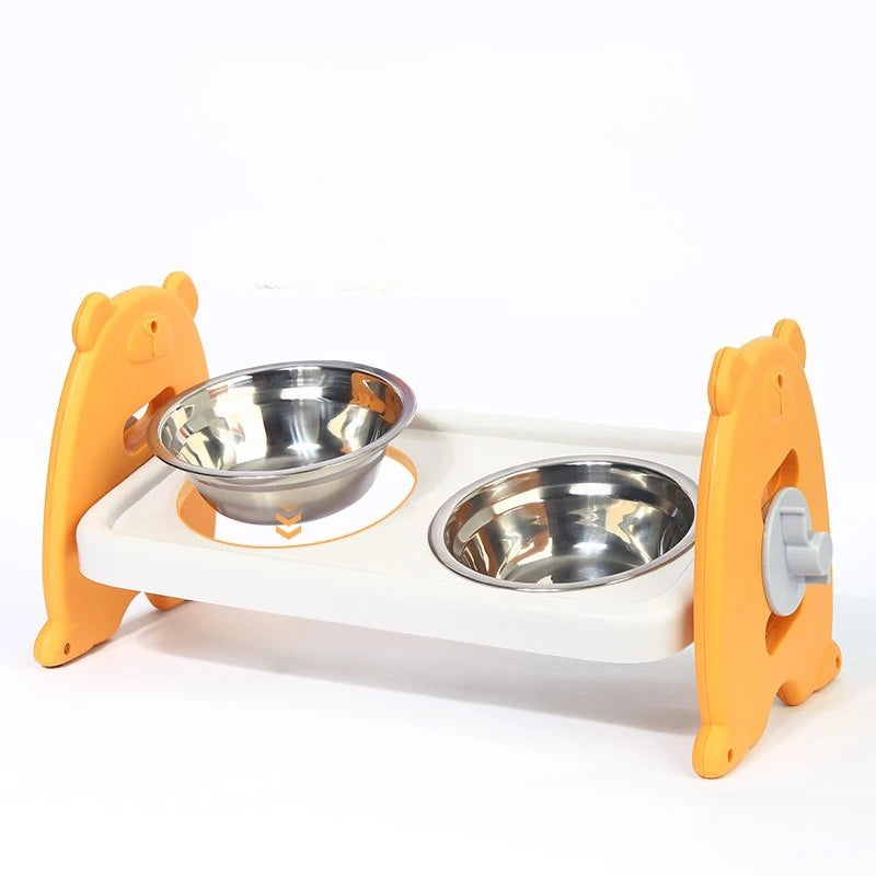 Gamelle double pour animaux avec support antidérapant