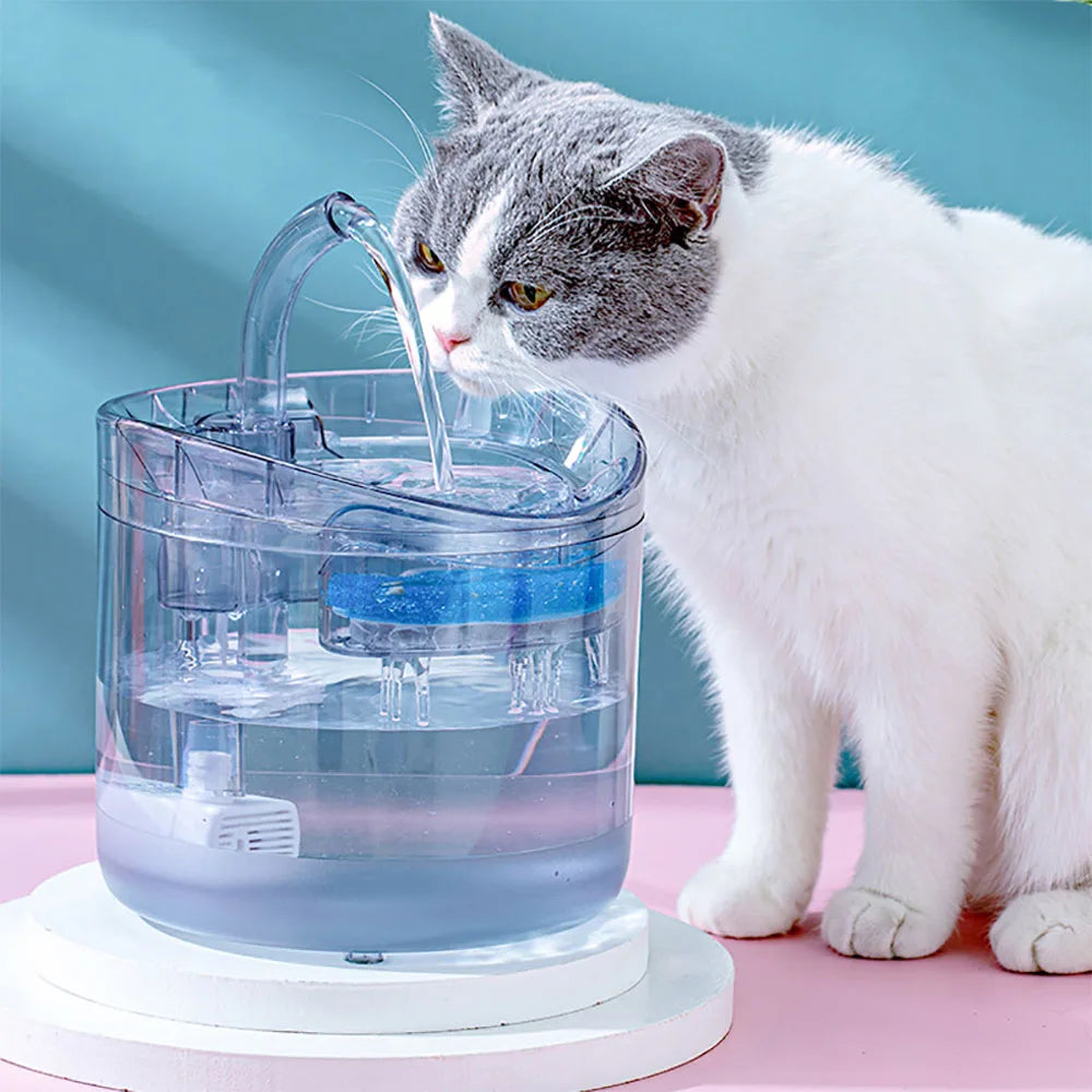 Fontaine à eau intelligente automatique pour animaux de compagnie avec capteur de mouvement