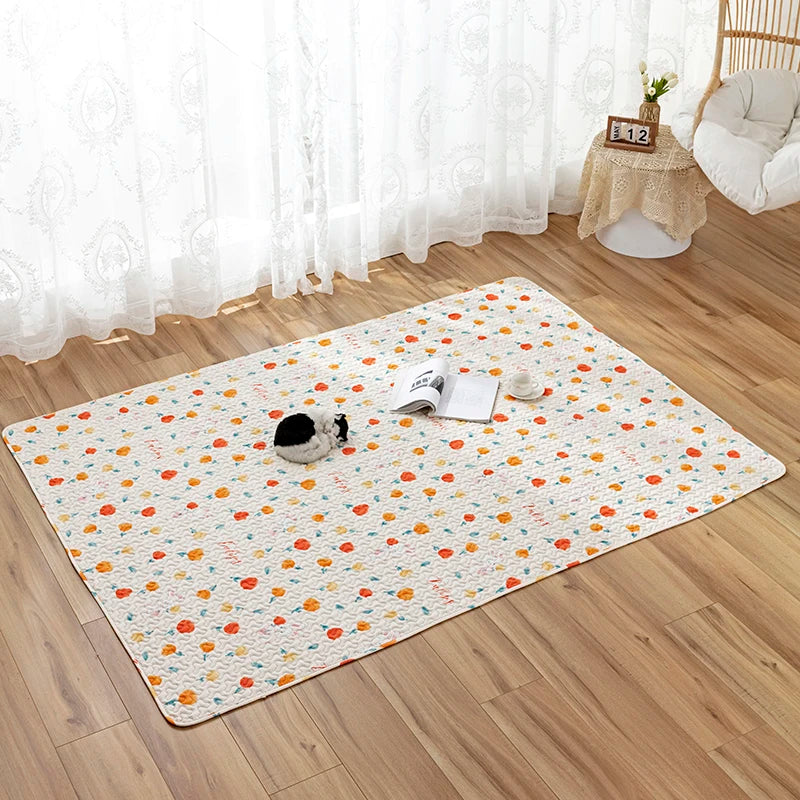 Washable Cotton Pet Floor Mat – Multi-Use Bedding Pad