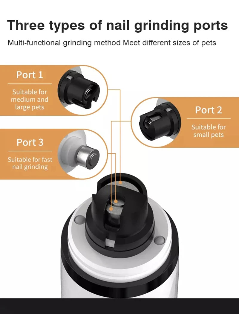 USB Rechargeable Pet Nail Grinder with LED