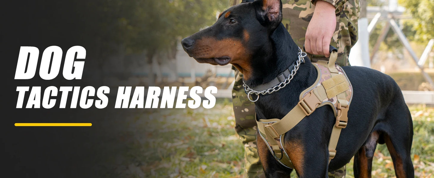 Tactical Dog Training Vest Harness – No-Escape Design