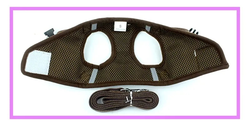 Harnais tactique pour chien avec laisse – Harnais de poitrine réglable pour chiens de petite à grande taille