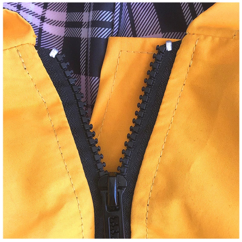 Reflective Waterproof Dog Raincoat with Built-In Harness