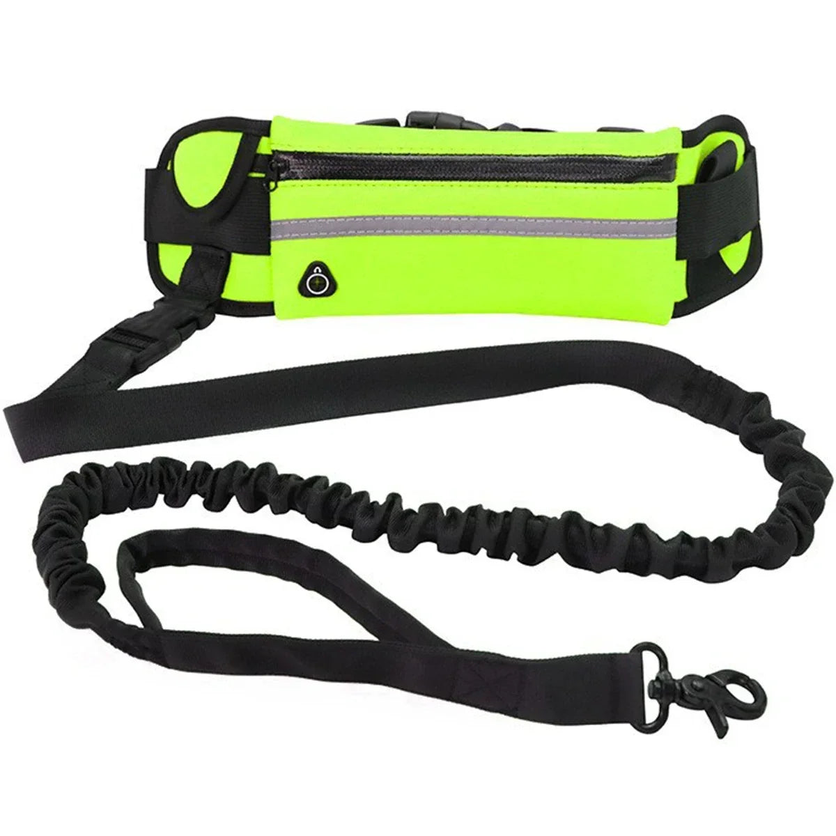 Laisse pour chien mains libres avec ceinture réfléchissante et pochette de rangement