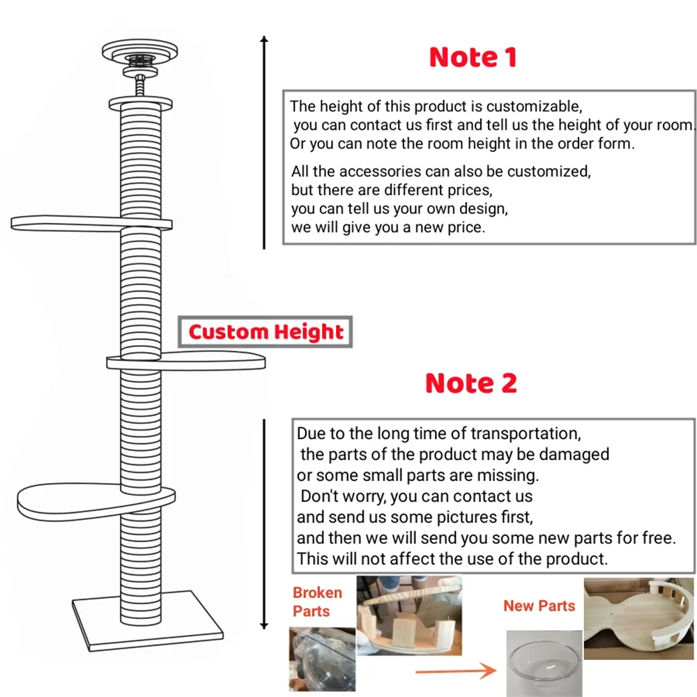 Adjustable Floor-to-Ceiling Cat Tree