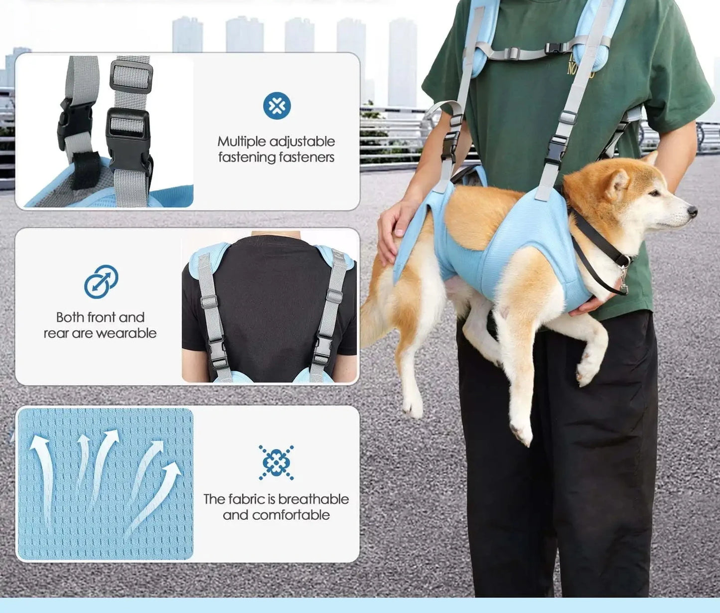Sac de transport pour chiens âgés et blessés