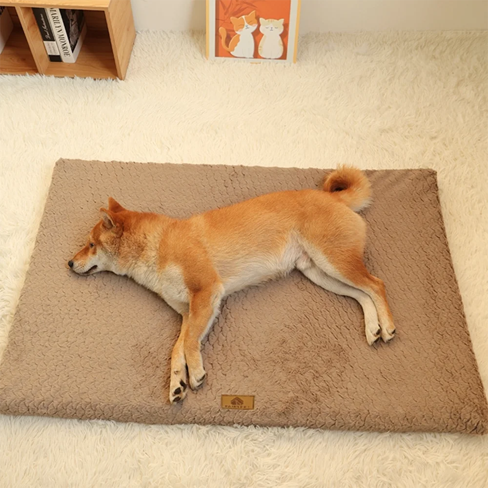 Orthopedic Dog Bed with Washable Faux Fur Cover — Anti-Slip, Crate-Fit, 4 Sizes