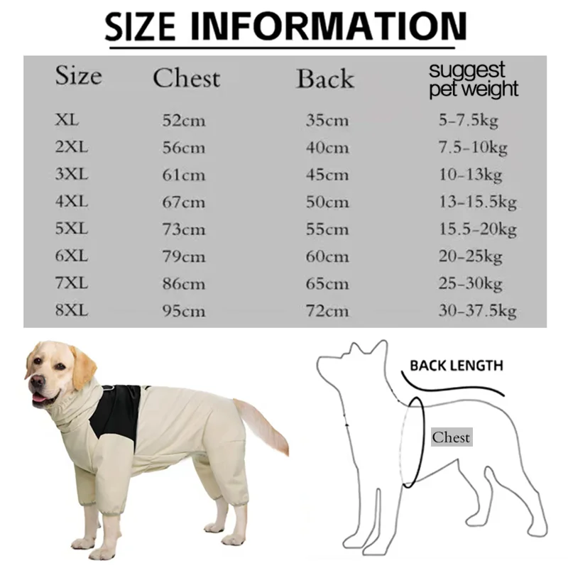 Waterproof Reflective Dog Raincoat Jumpsuit