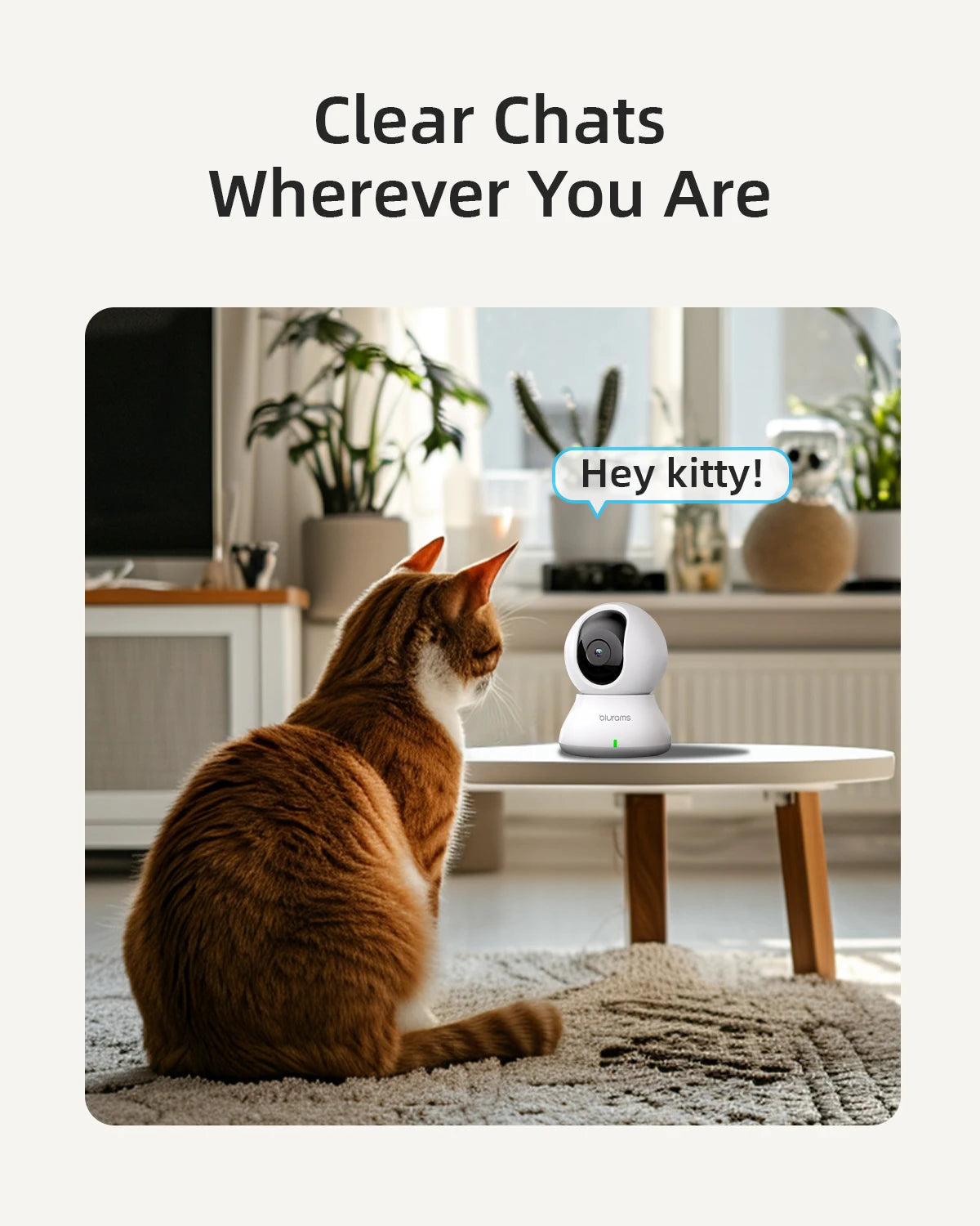 2K Indoor 360° Pet & Home Security Camera with Night Vision & Two-Way Talk