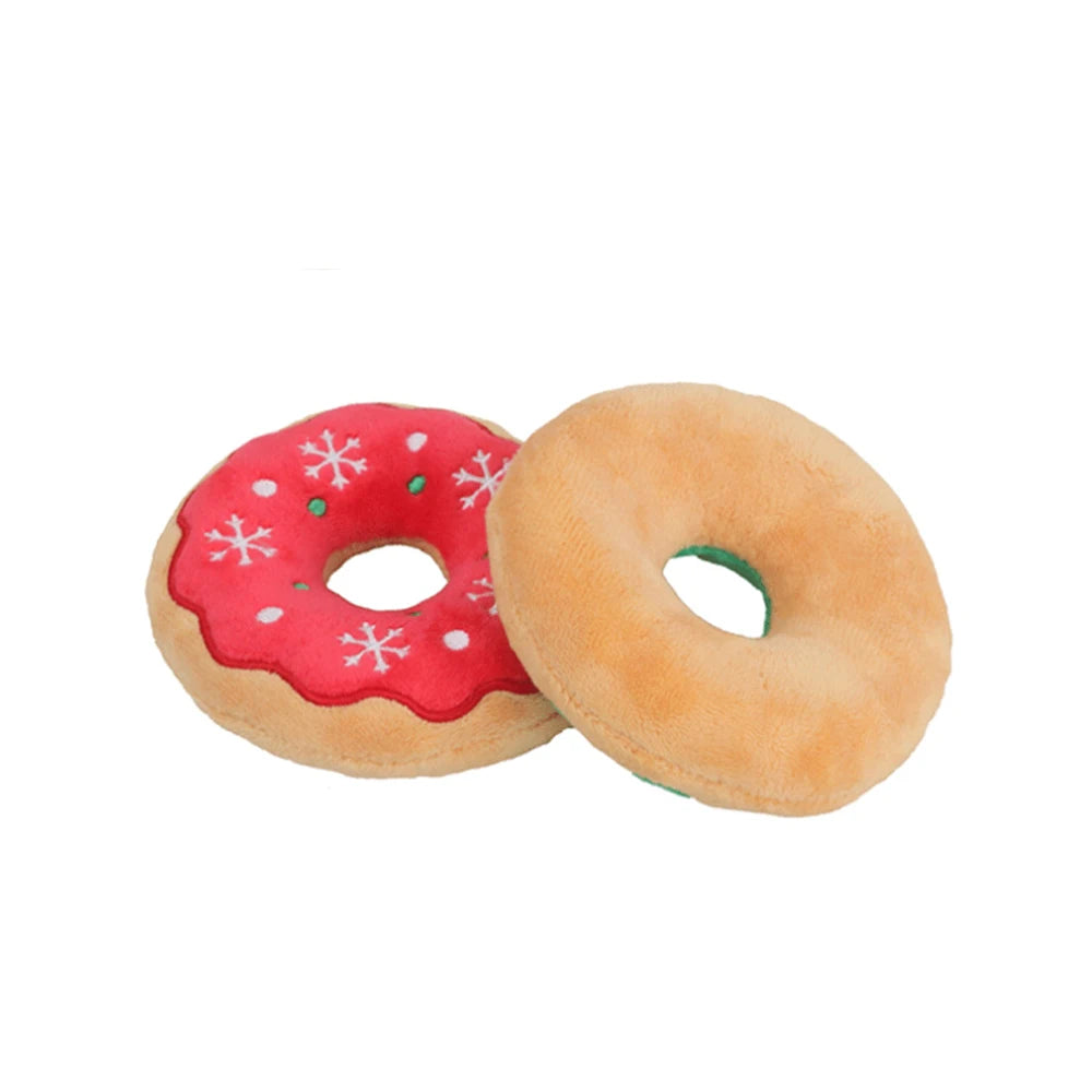 Christmas Plush Squeaky Toy for Dogs & Cats – Santa, Deer & Gingerbread