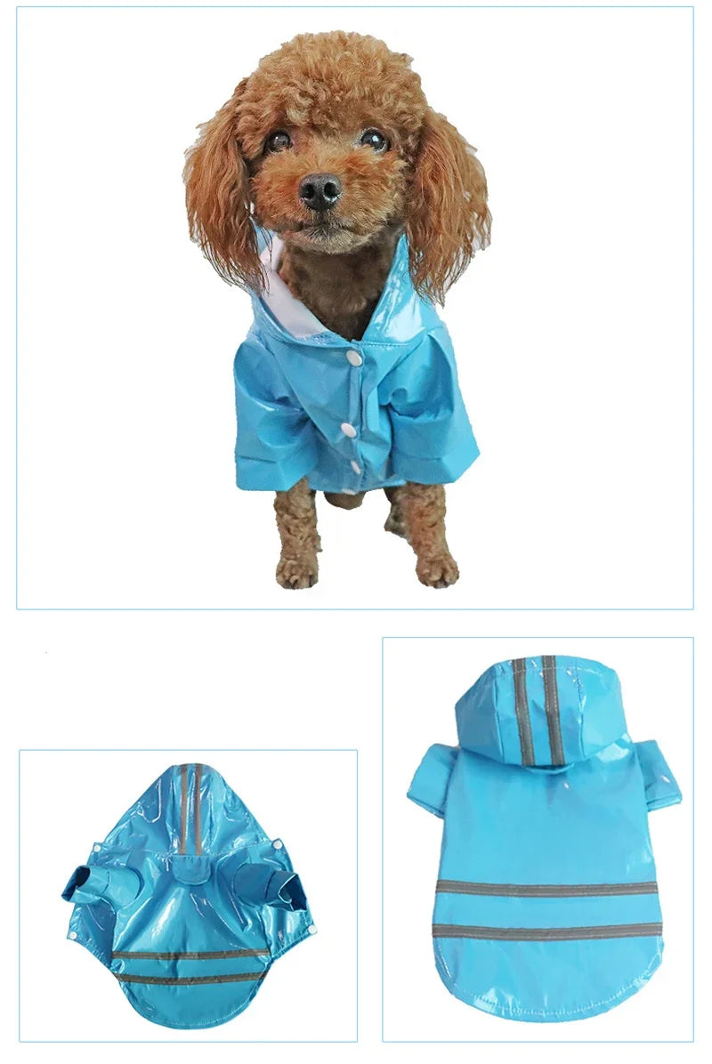 Imperméable réfléchissant pour chien | Cape Poncho coupe-vent pour petits chiens et chats