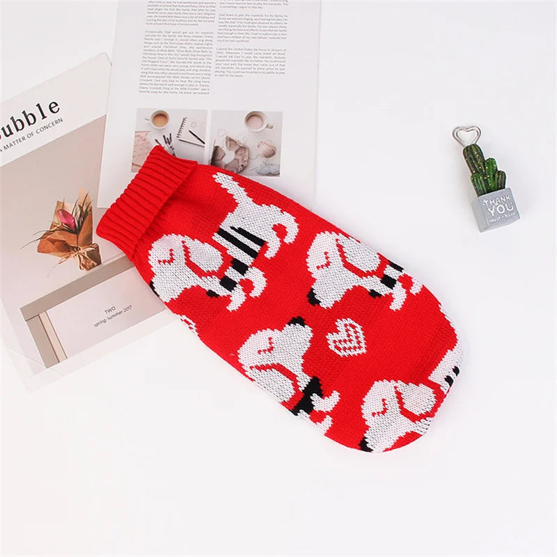 Animal Print Knit Sweater for Cats & Small Dogs