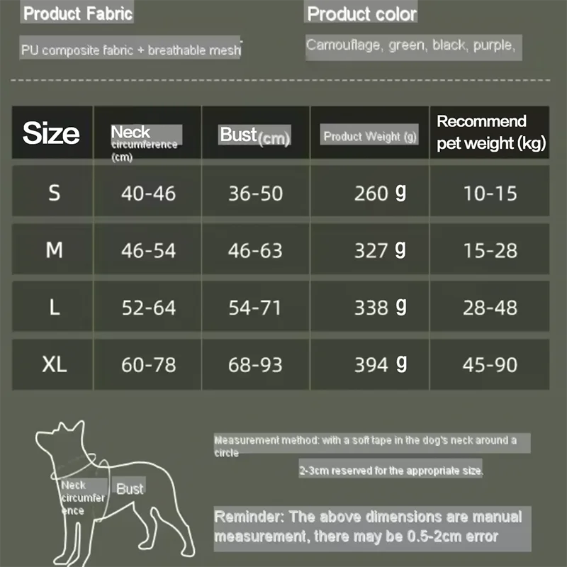 No-Pull Reflective Tactical Dog Harness Vest