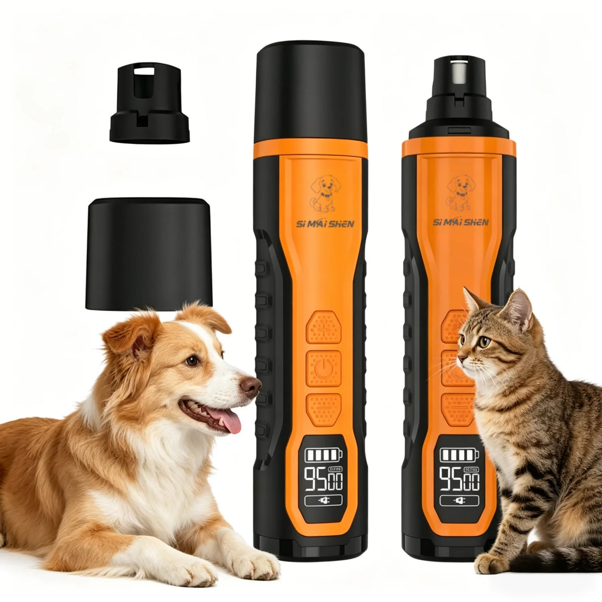 Rechargeable Pet Nail Grinder with LED Light & 5 Speed Settings
