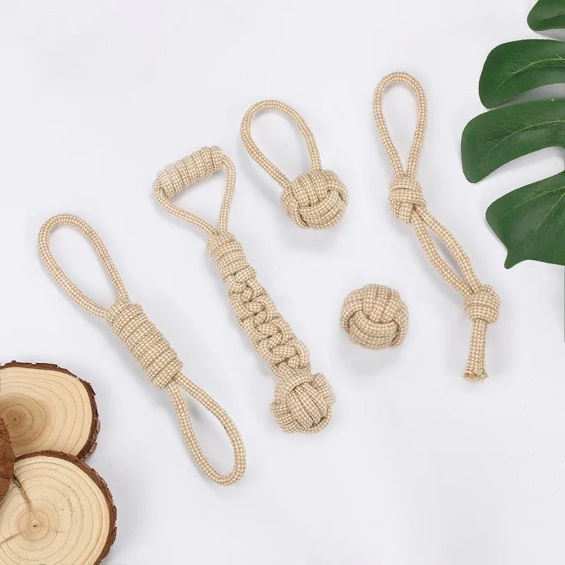 Cotton Rope Knot Chew Toy for Dogs & Cats