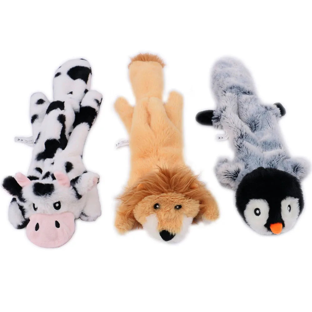 Jouet pour chien en peluche crocodile couineur avec papier froissé