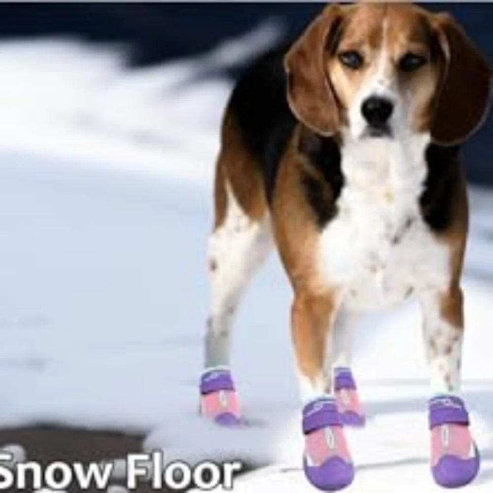 Breathable High-Cut Dog Boots for Hot Pavement & Summer Hiking | Set of 4