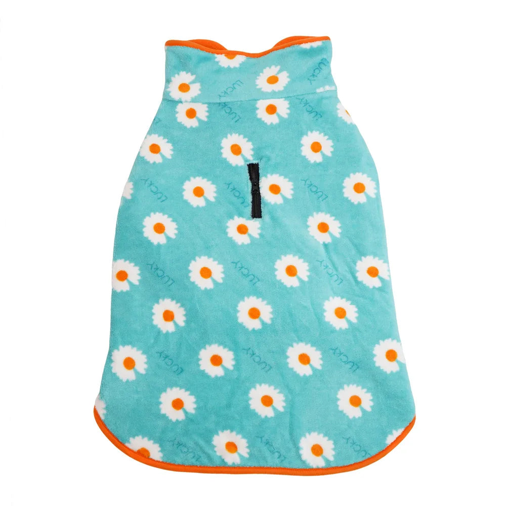 Manteau polaire à capuche pour chien avec trou pour laisse | Veste d'hiver chaude et ajustable pour chiens de petite à grande taille