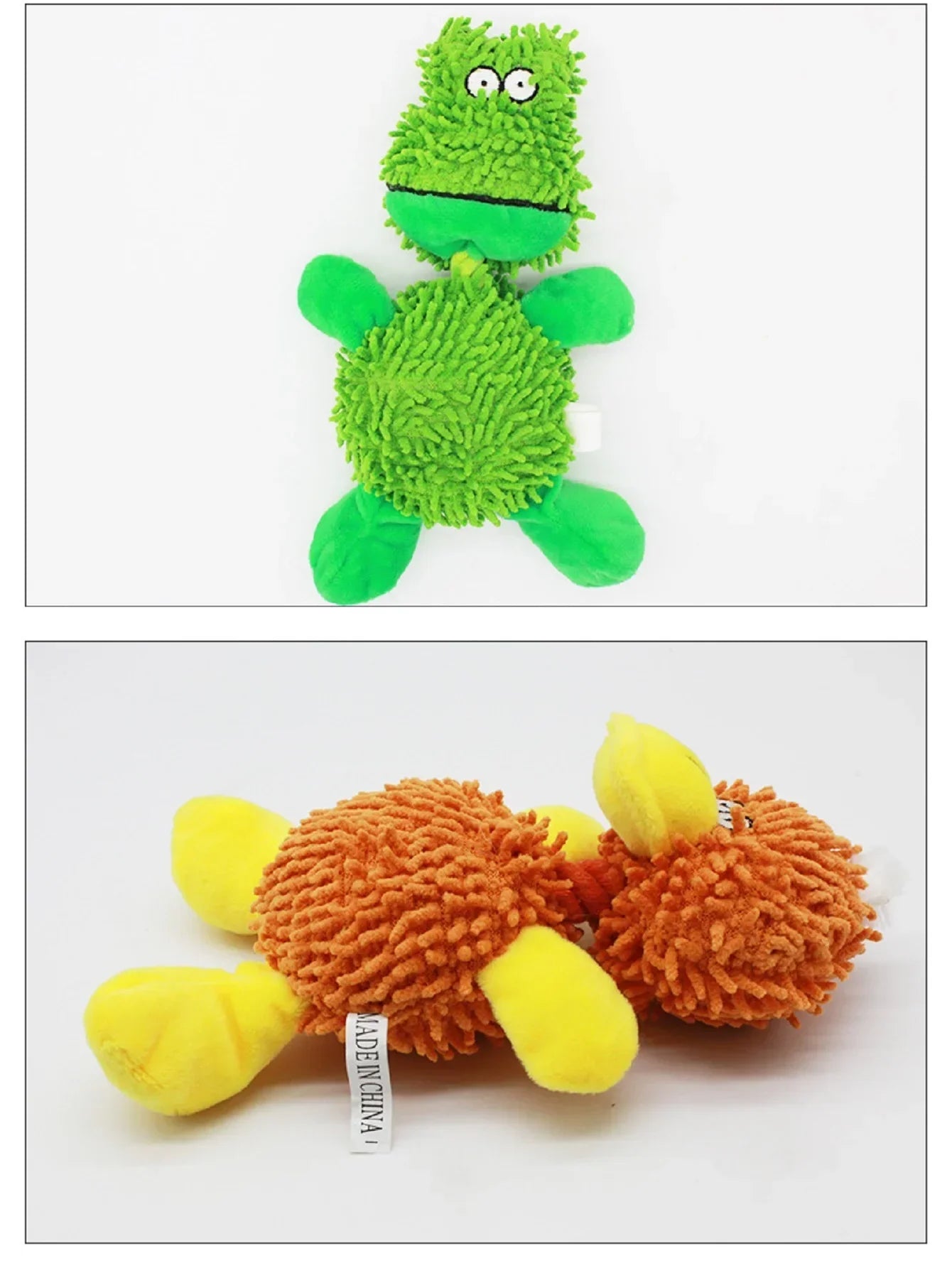 Plush Squeaky Dog Toy - Duck and Pig Characters