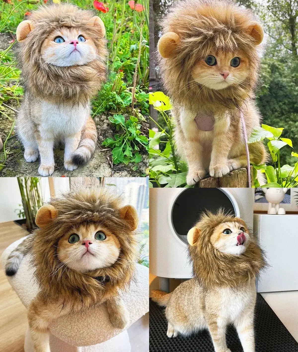 Lion Mane Pet Costume for Dogs and Cats