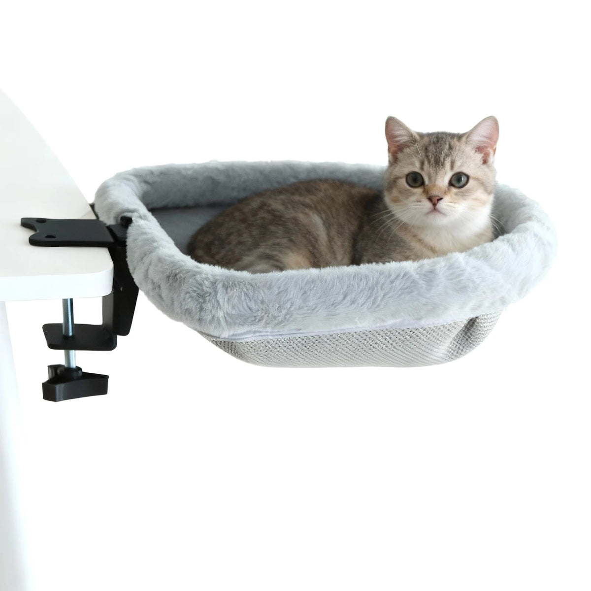Foldable Plush Cat Desk Bed