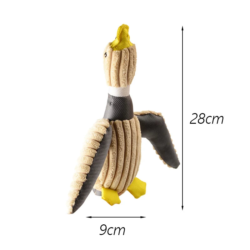 Duck Chew & Molar Toy for Dogs — Linen & Down, 25–34 cm