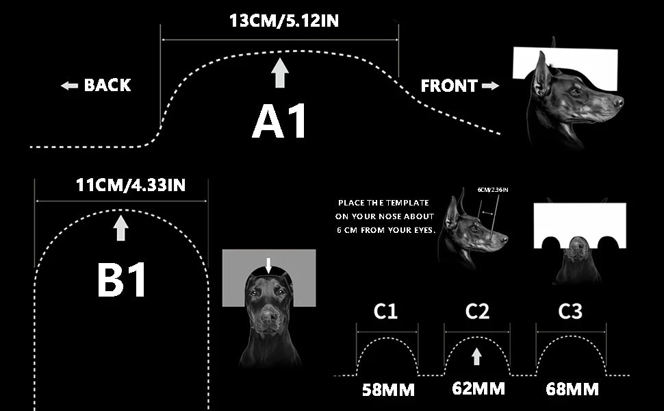 Tactical Dog Helmet with Removable Ear Guards — Adjustable Head Protection for Working Dogs & Large Breeds
