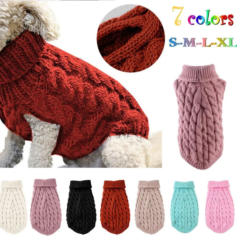Pull en tricot pour chien | Pull chaud d'automne et d'hiver pour petits chiens et chiots