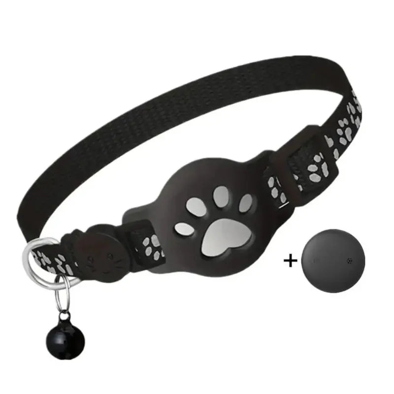 Reflective AirTag Pet Collar with Safety Buckle for Cats & Small Dogs