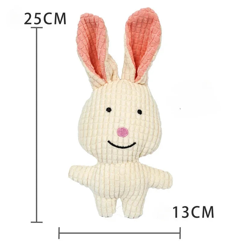 Plush Squeaky Dog Toy - Bite Resistant Chew Toy for Small Dogs (Cute Animal Designs)