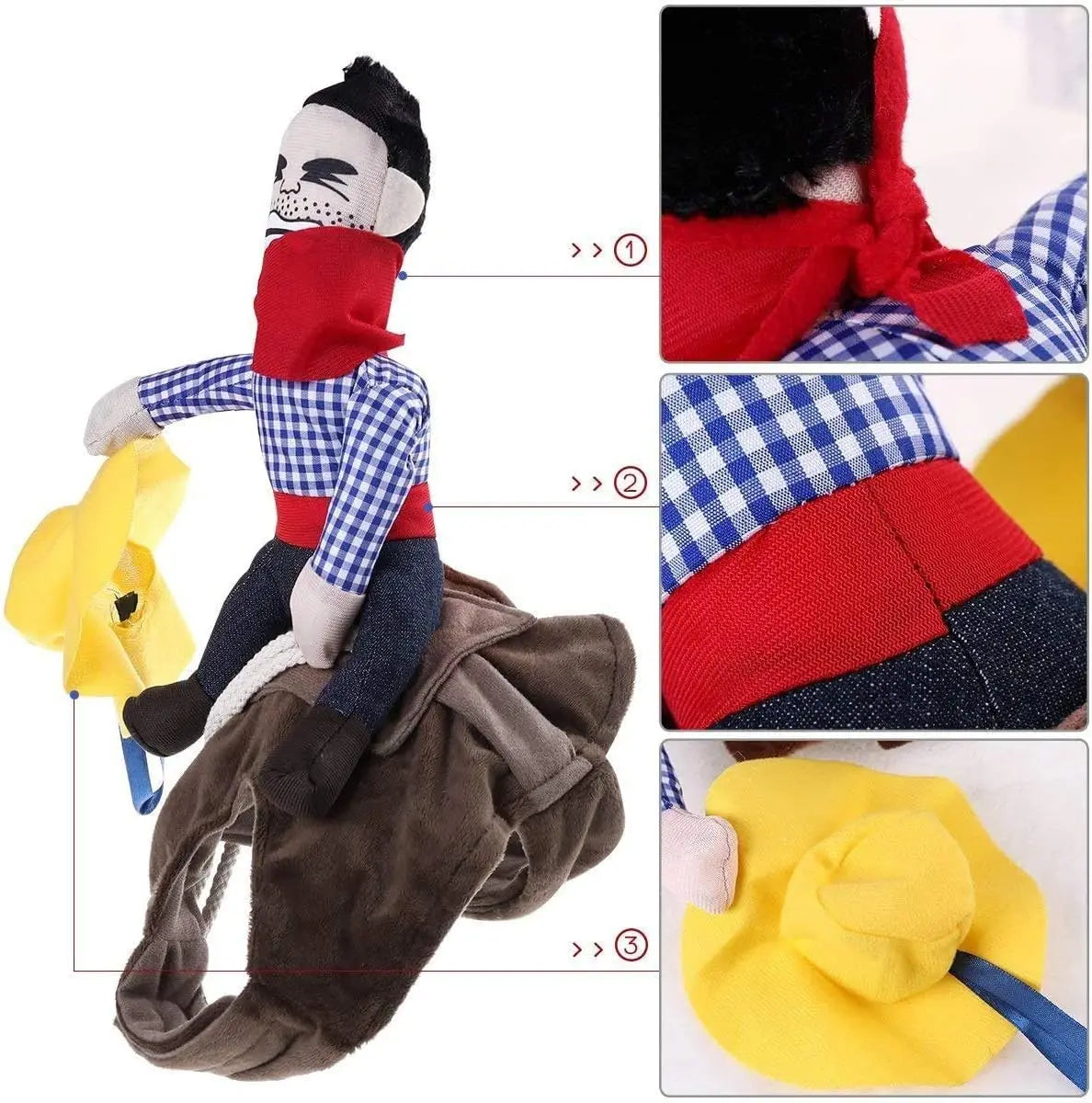 Cowboy Costume Jacket for Small Dogs
