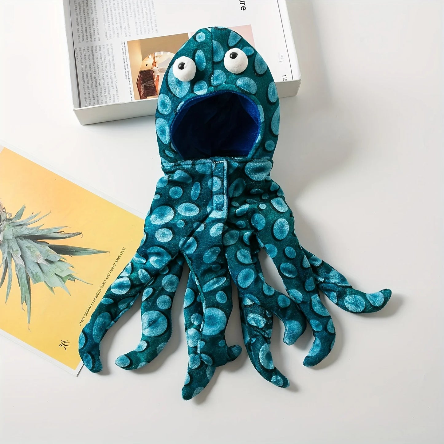 Octopus Hoodie Costume for Small Dogs & Cats — Warm Pajamas for Halloween & Christmas