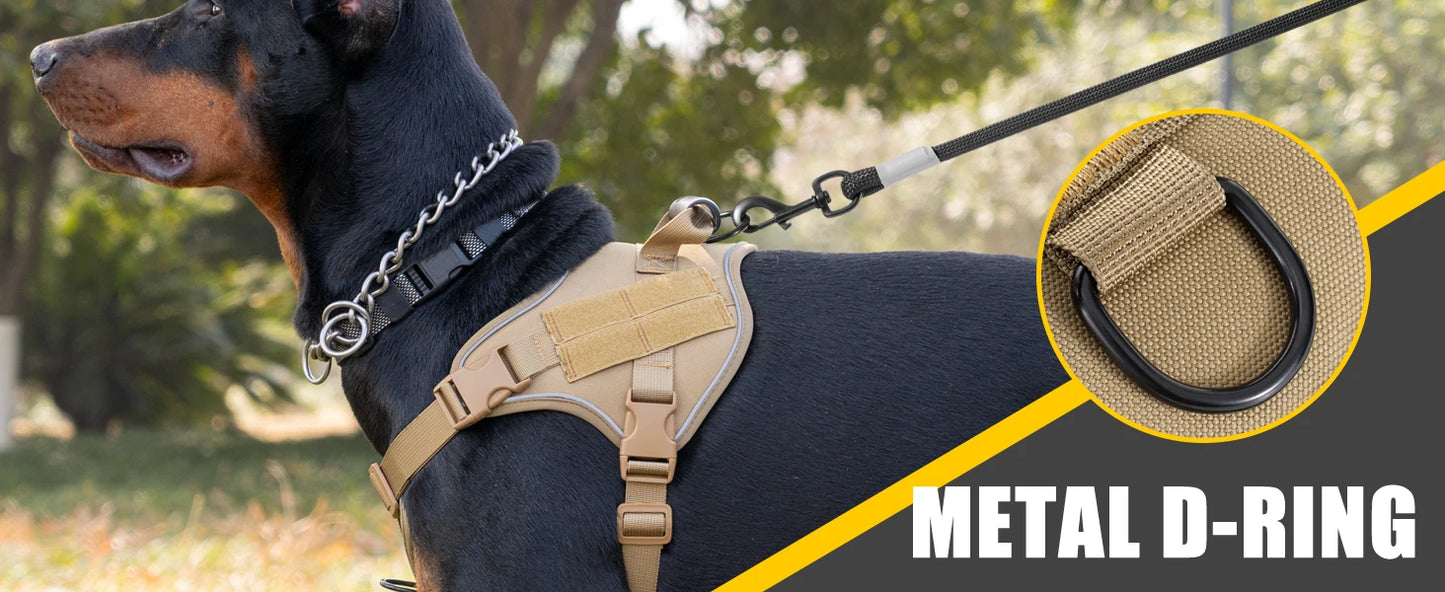 Tactical Dog Training Vest Harness – No-Escape Design