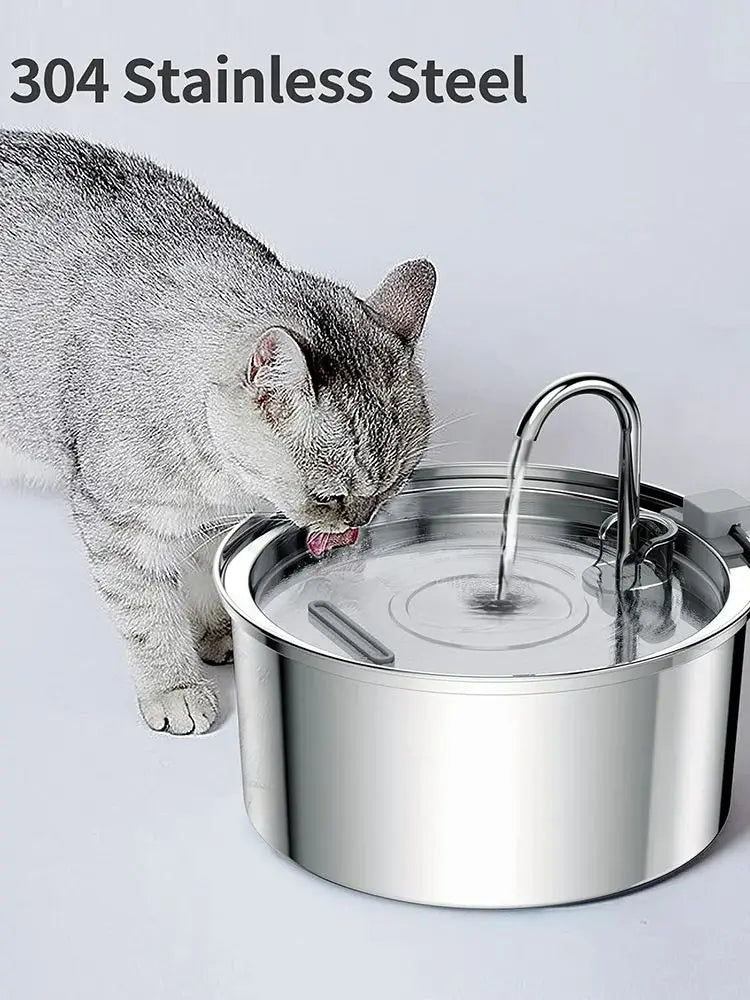 3.2L Stainless Steel Pet Water Fountain with Motion Sensor