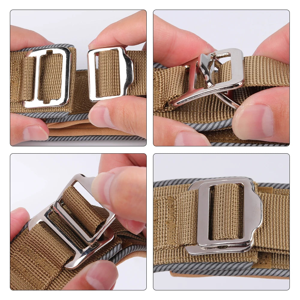 Padded Reflective Tactical Dog Collar for Medium & Large Dogs