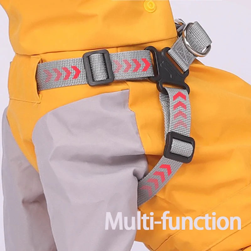 Waterproof Reflective Hooded Dog Raincoat – S to 3XL