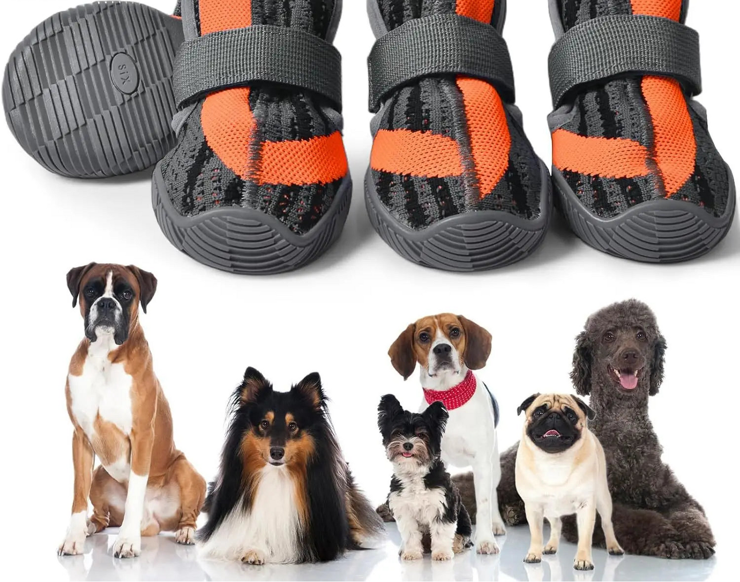 Chaussures respirantes pour chien - Chaussures en maille antidérapantes pour la marche, la course et la randonnée