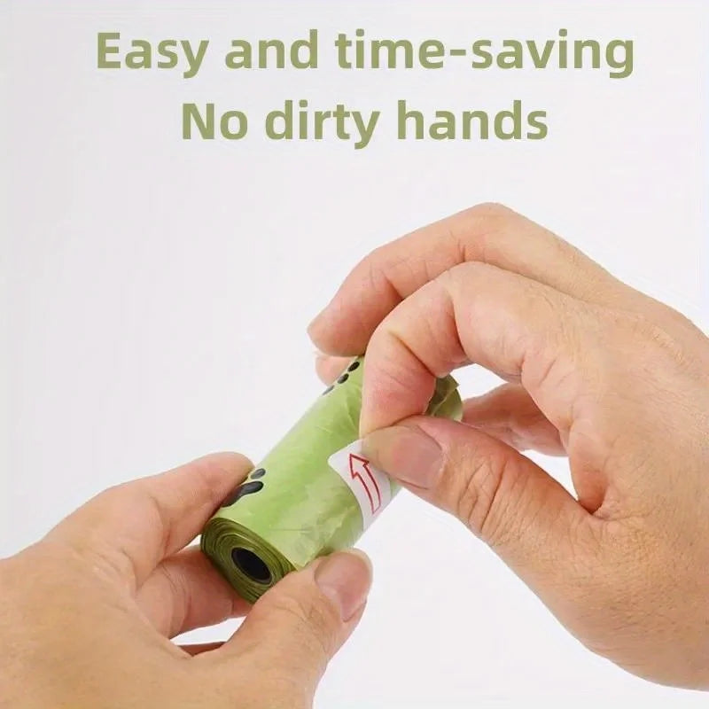 Biodegradable Dog Poop Bags with Dispenser — 15 Bags Per Roll