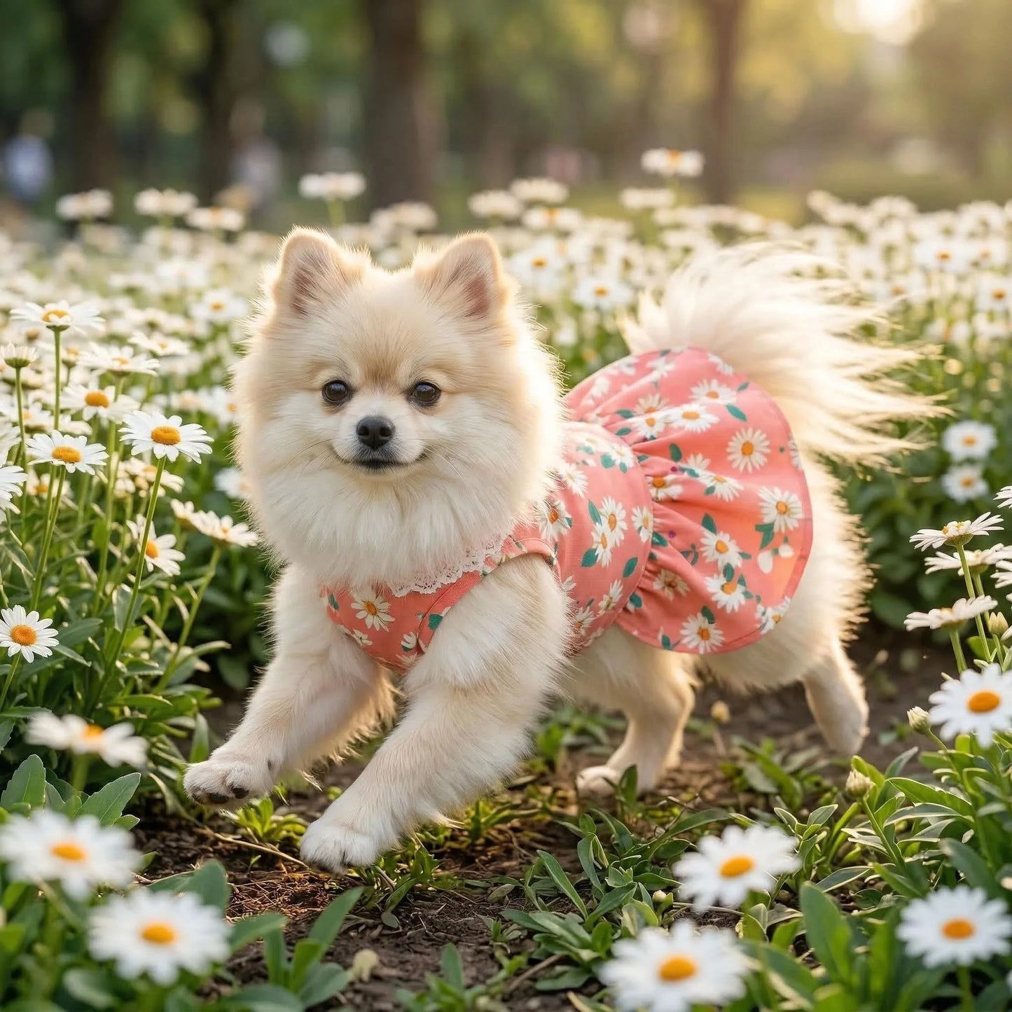 Princess Cooling Dress for Small Dogs & Cats with Leash Ring
