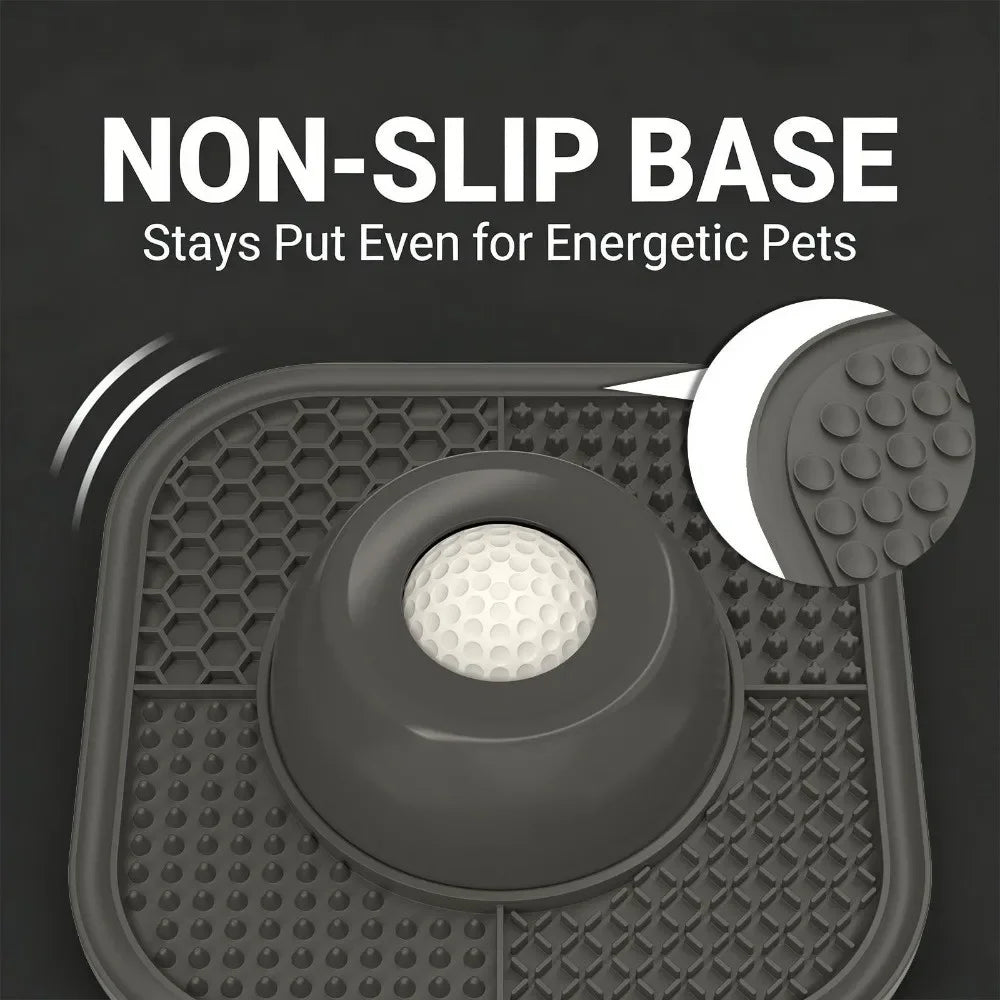 Silicone Slow Feeder Lick Mat with Dental Care for Dogs & Cats
