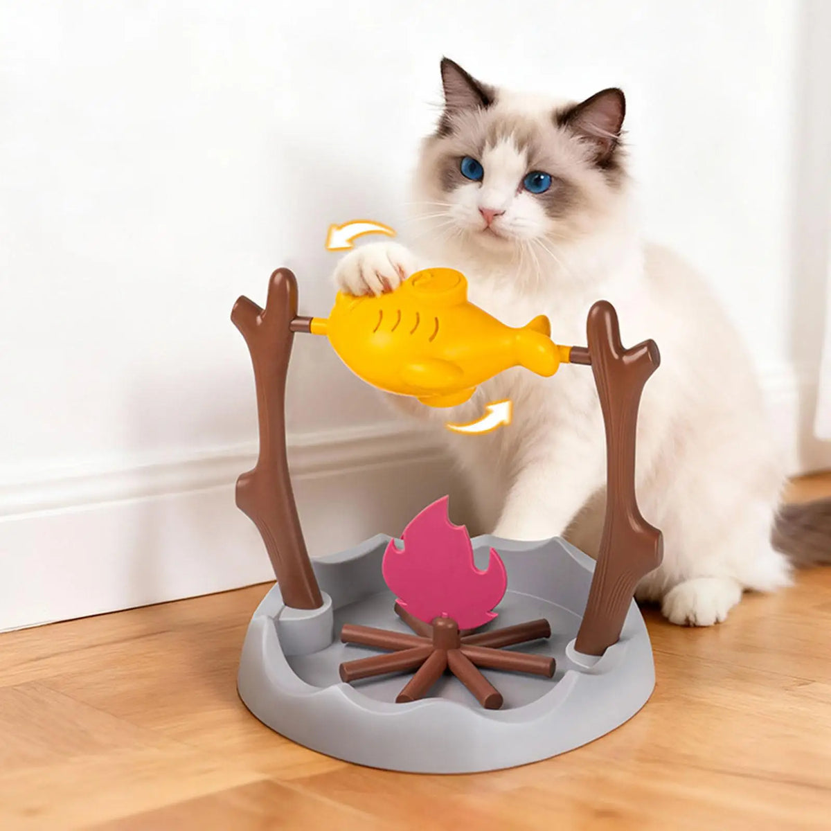 Rotating Cat Treat Dispenser & Puzzle Feeder