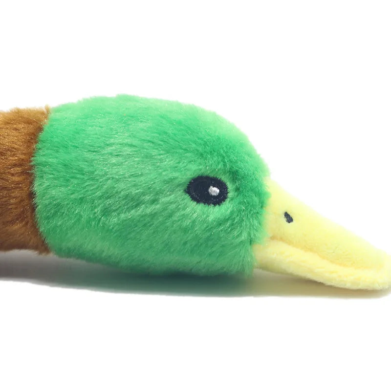 Plush Duck Squeaky Toy with Rope