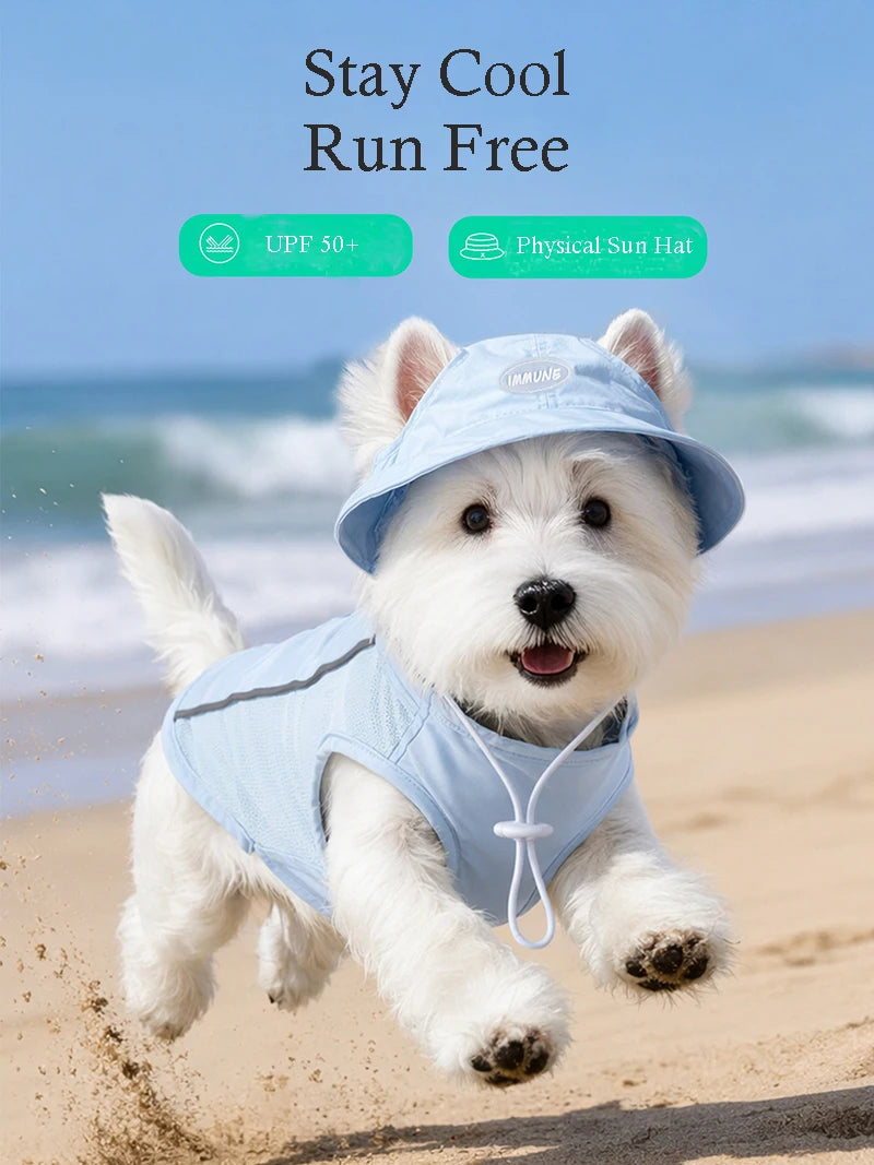 Summer Cooling Vest & Cap Set for Dogs & Cats
