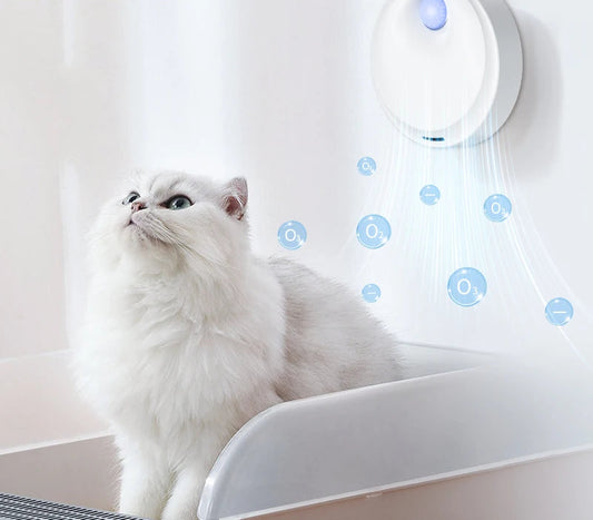4000mAh Smart Cat Litter Box Odor Purifier with Automatic Deodorizing
