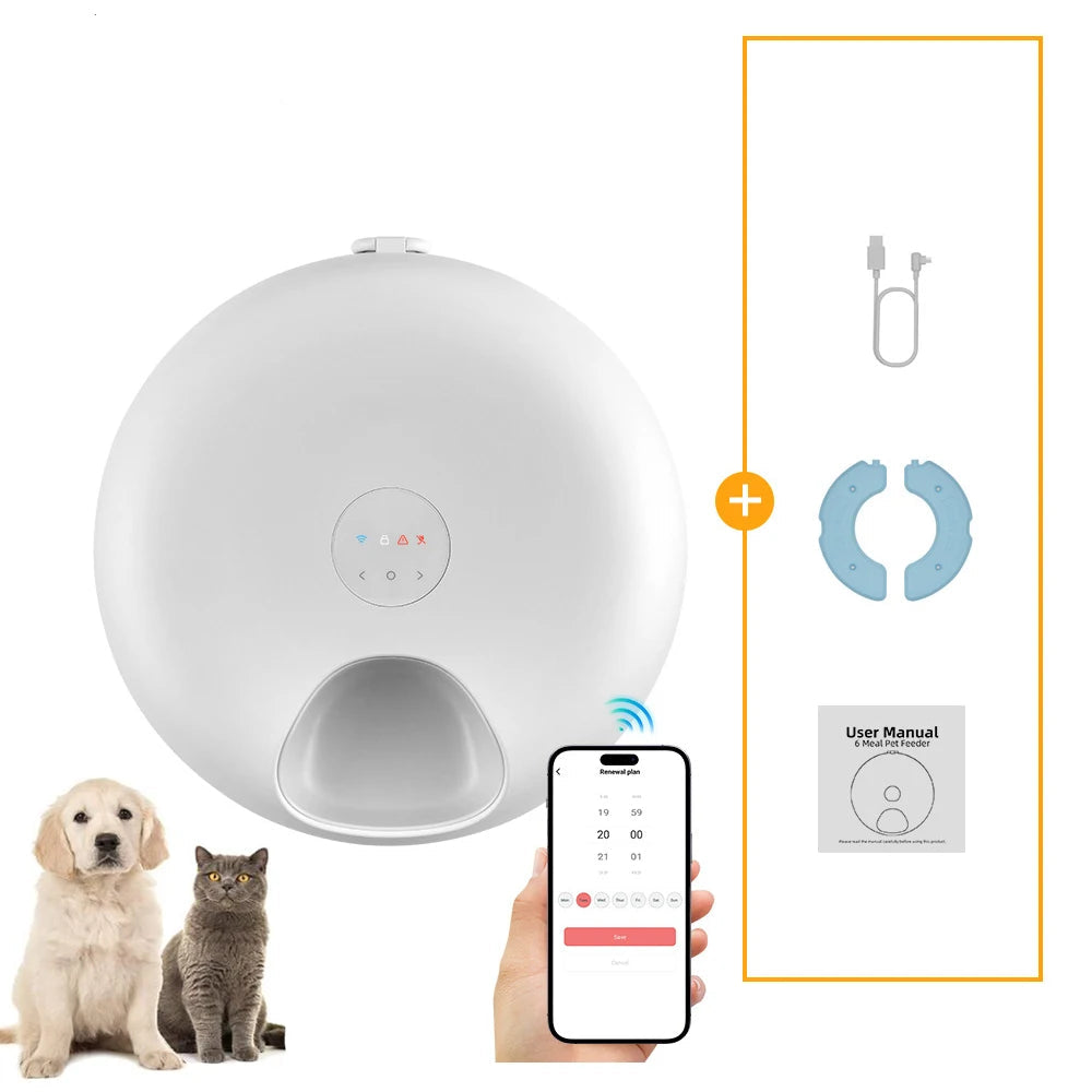 Distributeur automatique de nourriture humide pour chats et chiens, rechargeable, intelligent et programmé, gamelle pour animaux de compagnie