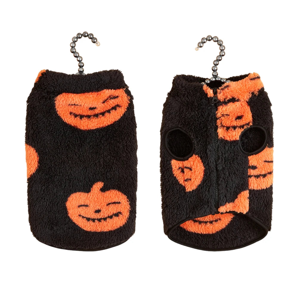 Cartoon Print Plush Vest for Small Dogs & Cats | Autumn Winter