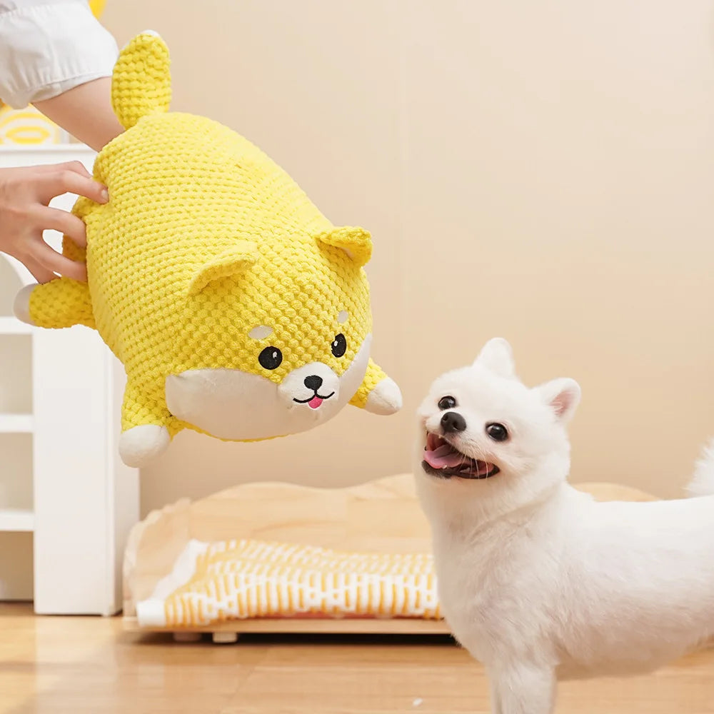 Plush Animal Dog Toy – Bite-Resistant Squeaky Comfort Toy