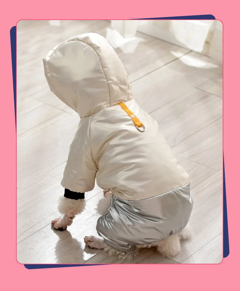 Waterproof Winter Down Hoodie Jacket for Small Dogs