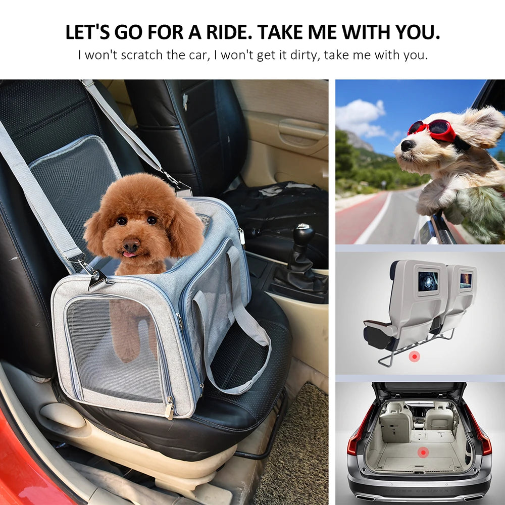 Soft-Sided Pet Travel Carrier with Fleece Pad