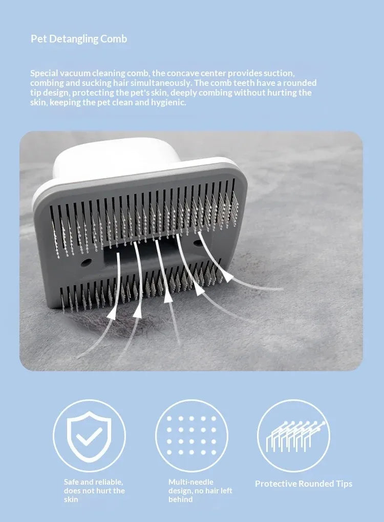 7-in-1 Pet Grooming Vacuum | Hair Trimmer & Suction | Cat & Dog